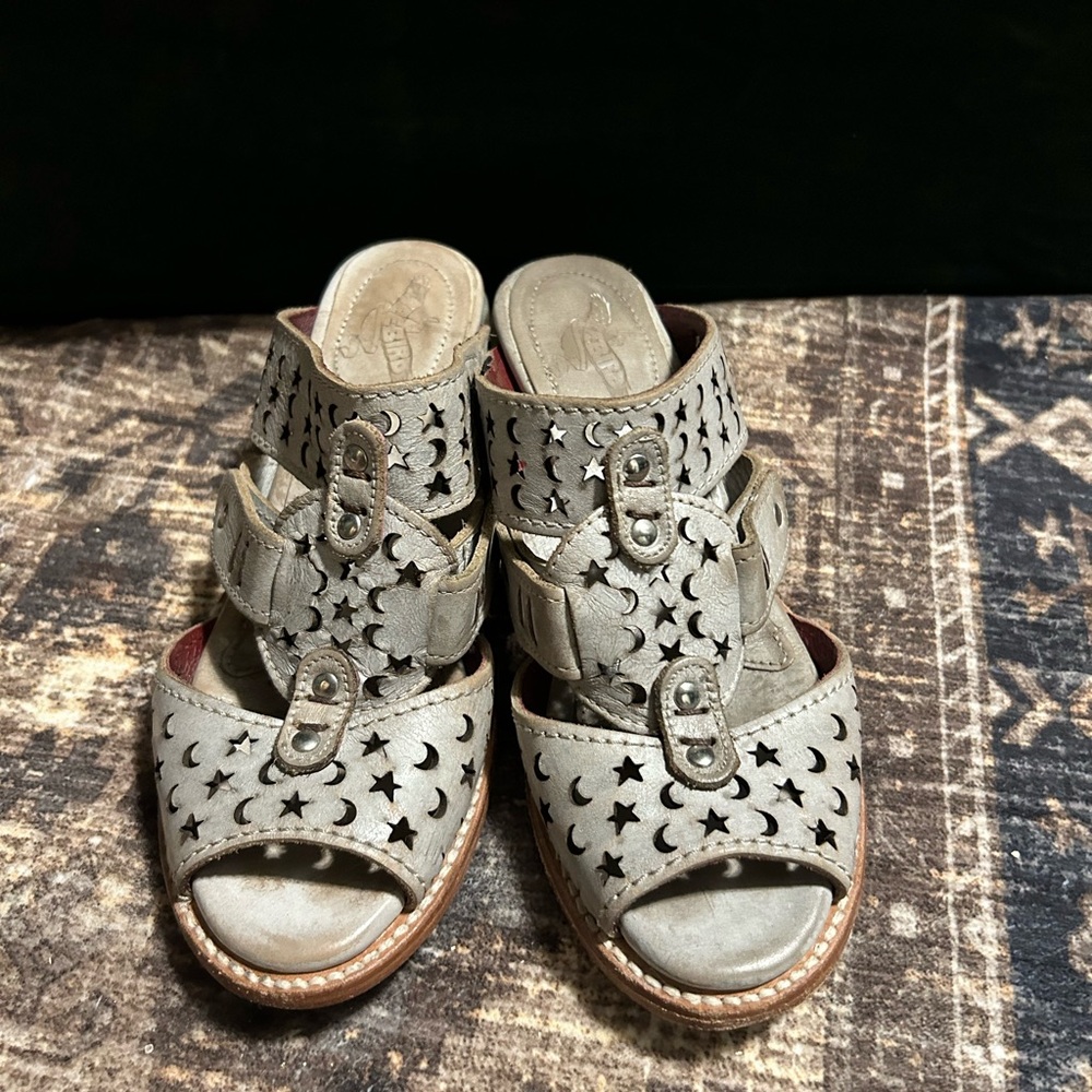 Freebird open toed wedged shoe